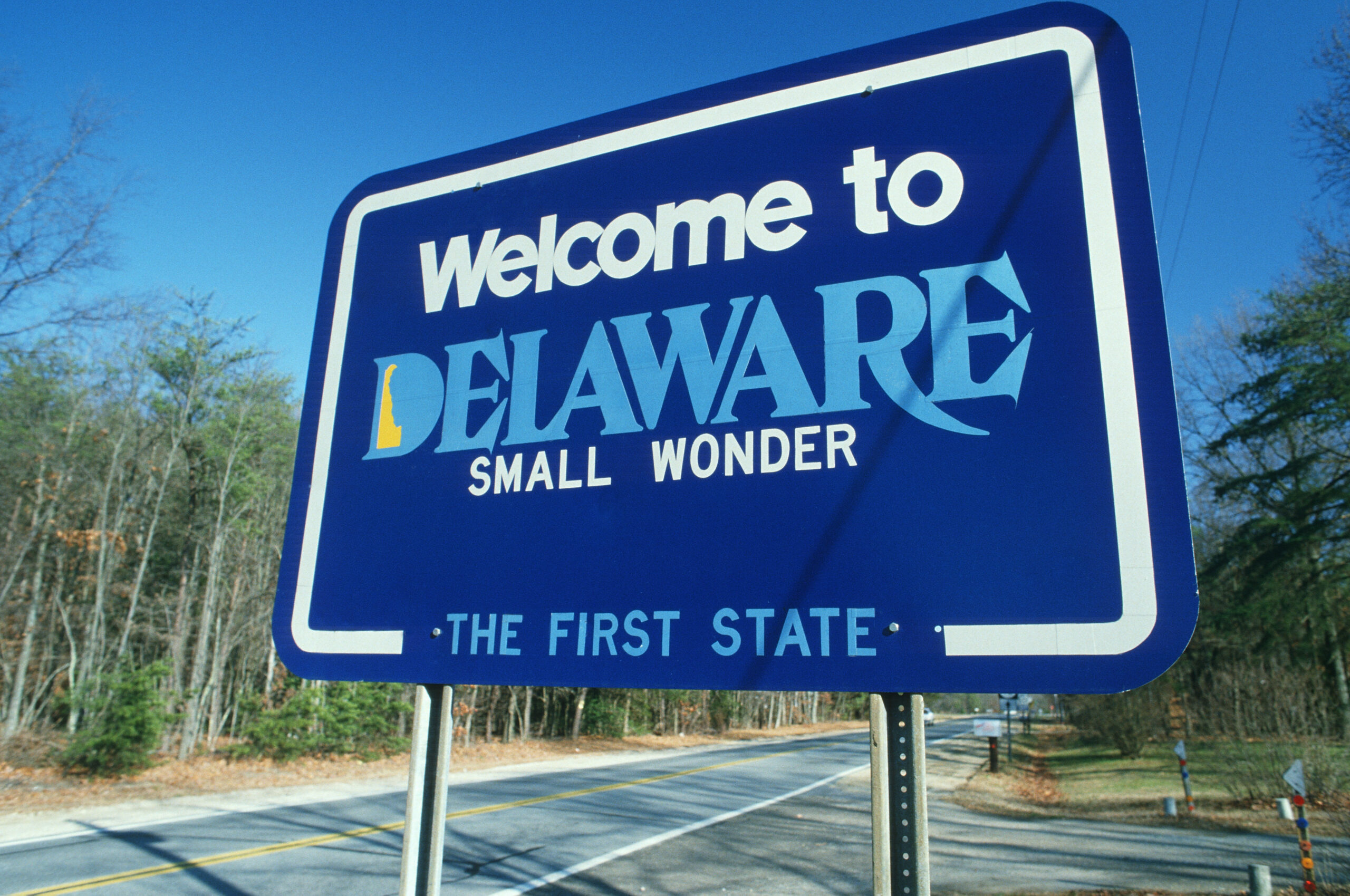 delaware welcome sign, "the first state"