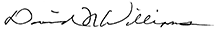 David Williams signature