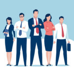 a team of business professionals