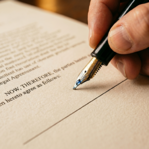 singing an agreement