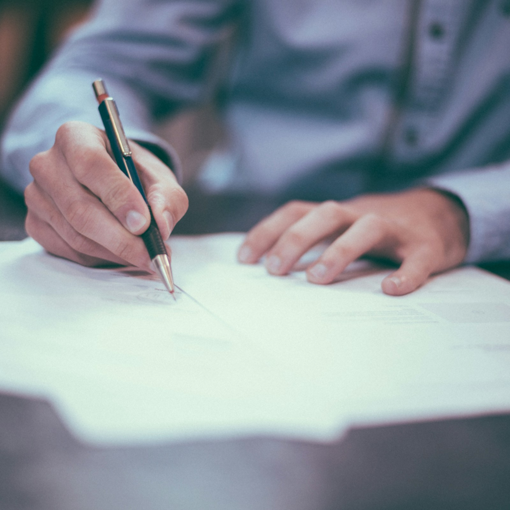 Signing Delaware business documents